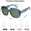 imageSOJOS Sunglasses for Women ampamp Men Round Thick Polarized Lens Trendy Oversized Shades SJ2317BlueGreen