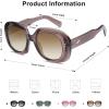 imageSOJOS Sunglasses for Women ampamp Men Round Thick Polarized Lens Trendy Oversized Shades SJ2317GreyBrown