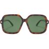 imageSOJOS Sunglasses for Women ampamp Men Square Polarized Lens Trendy Oversized Shades SJ2298BorwnTortoise SilverGreen