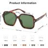 imageSOJOS Sunglasses for Women ampamp Men Square Polarized Lens Trendy Oversized Shades SJ2298BorwnTortoise SilverGreen