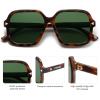 imageSOJOS Sunglasses for Women ampamp Men Square Polarized Lens Trendy Oversized Shades SJ2298BorwnTortoise SilverGreen