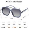 imageSOJOS Sunglasses for Women ampamp Men Square Polarized Lens Trendy Oversized Shades SJ2298Grey TransparenGoldGrey