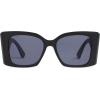imageSOJOS Sunglasses for Women ampamp Men Square Wide Thick Frame Shades Retro Trendy Fashion UV Protection SJ2349Matt Black gold grey