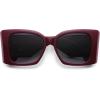 imageSOJOS Sunglasses for Women ampamp Men Square Wide Thick Frame Shades Retro Trendy Fashion UV Protection SJ2349Matt Red gold gradient Grey Lens