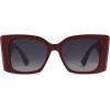 imageSOJOS Sunglasses for Women ampamp Men Square Wide Thick Frame Shades Retro Trendy Fashion UV Protection SJ2349Matt Red gold gradient Grey Lens