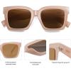 imageSOJOS Trendy Square Polarized Sunglasses for Womens MensRetro Plastic Frame Shades Designer Inspired Sun Glasses SJ2306Beige