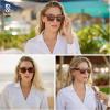 imageSOJOS Trendy Square Polarized Sunglasses for Womens MensRetro Plastic Frame Shades Designer Inspired Sun Glasses SJ2306Beige