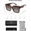 imageSOJOS Trendy Square Polarized Sunglasses for Womens MensRetro Plastic Frame Shades Designer Inspired Sun Glasses SJ2306Brown