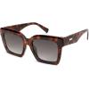 imageSOJOS Trendy Square Polarized Sunglasses for Womens MensRetro Plastic Frame Shades Designer Inspired Sun Glasses SJ2306Brown