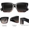 imageSOJOS Trendy Square Polarized Sunglasses for Womens MensRetro Plastic Frame Shades Designer Inspired Sun Glasses SJ2306Multicolor