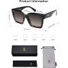 imageSOJOS Trendy Square Polarized Sunglasses for Womens MensRetro Plastic Frame Shades Designer Inspired Sun Glasses SJ2306Multicolor