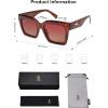 imageSOJOS Trendy Square Polarized Sunglasses for Womens MensRetro Plastic Frame Shades Designer Inspired Sun Glasses SJ2306Red