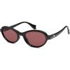 imageSOJOS Ocean Collection Polarized Retro Oval Small Sunglasses Womens Recycled Plastic Frame EcoFriendly UV400 EchoBlackBurgundy