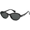 imageSOJOS Ocean Collection Polarized Retro Oval Small Sunglasses Womens Recycled Plastic Frame EcoFriendly UV400 EchoBlackGrey