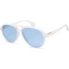 imageSOJOS Ocean Collection Polarized Retro Oversized Aviator Sunglasses Women Men Recycled Plastic EcoFriendly ConstellationWhiteBlue