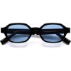 imageSOJOS Retro Polarized Hexagon Sunglasses for Women Men UV400 Trendy Rectangle 70s 80s 90s Shades SJ2389Blue