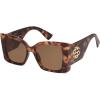 imageSOJOS Sunglasses for Women ampamp Men Square Wide Thick Frame Shades Retro Trendy Fashion UV Protection SJ2349Matt Tortoise gold borwn