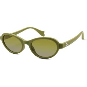 imageSOJOS Ocean Collection Polarized Retro Oval Small Sunglasses Womens Recycled Plastic Frame EcoFriendly UV400 EchoGreenYellow