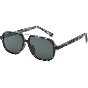 imageSOJOS Retro Aviator Sunglasses Womens Mens Vintage Double Bridge Sun Glasses 70s 80s 90s Shades SJ2399Demi