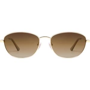 imageSOJOS Retro Oval Polarized Sunglasses for Women Men Vintage 90s Style Womens Mens Sunnies Sun Glasses SJ1245GoldBrown Grading