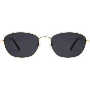 imageSOJOS Retro Oval Polarized Sunglasses for Women Men Vintage 90s Style Womens Mens Sunnies Sun Glasses SJ1245GoldGrey