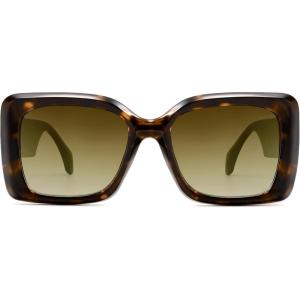 imageSOJOS Retro Oversized Square Sunglasses for Women Trendy Large Luxury Womens Big Shades SJ2350Tortoise