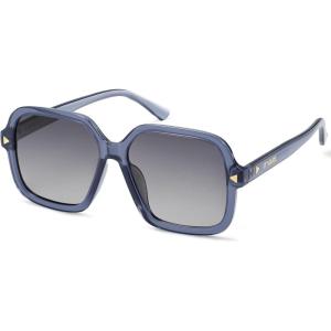 imageSOJOS Sunglasses for Women ampamp Men Square Polarized Lens Trendy Oversized Shades SJ2298Grey TransparenGoldGrey