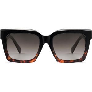 imageSOJOS Trendy Square Polarized Sunglasses for Womens MensRetro Plastic Frame Shades Designer Inspired Sun Glasses SJ2306Multicolor