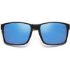 imageSOJOS Polarized Sunglasses for Driving Outdoor Sports  Square UV Protection Shades Men WomenMatte BlackBlue Mirrored
