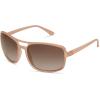 imageSOJOS Polarized Wrap Around Aviator Sunglasses for Women Men Retro Rectangle UV400 Womens Vintange Sports Sun Glasses SJ2269 White Milky Light Brown Frame Brown Lens