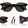 imageSOJOS Retro Polarized Round Sunglasses Womens Mens Vintage Panto Sun Glasses 70s 80s 90s Circle Shades SJ2378Burgundy
