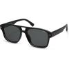imageSOJOS Retro Square Polarized Aviator Sunglasses Womens Mens Trendy Rectangle Shades SJ2604BlackGrey