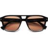 imageSOJOS Retro Square Polarized Aviator Sunglasses Womens Mens Trendy Rectangle Shades SJ2604BlackLight Brown