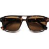 imageSOJOS Retro Square Polarized Aviator Sunglasses Womens Mens Trendy Rectangle Shades SJ2604Brown TortoiseBrown