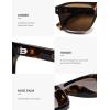 imageSOJOS Retro Square Polarized Aviator Sunglasses Womens Mens Trendy Rectangle Shades SJ2604Brown TortoiseBrown