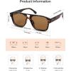 imageSOJOS Retro Square Polarized Aviator Sunglasses Womens Mens Trendy Rectangle Shades SJ2604Brown TortoiseBrown