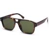 imageSOJOS Retro Square Polarized Aviator Sunglasses Womens Mens Trendy Rectangle Shades SJ2604Brown TortoiseDark Green