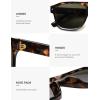 imageSOJOS Retro Square Polarized Aviator Sunglasses Womens Mens Trendy Rectangle Shades SJ2604Brown TortoiseDark Green