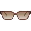 imageSOJOS Trendy Polarized Sunglasses Womens Men Retro Vintage 90s Cute Cat Eye Narrow Sun Glasses SJ2381Coffee Frame Coffee Grading Lens