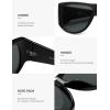 imageSOJOS Vintage Retro Oversized Big Aviator Polarized Sunglasses Womens Men SJ2615Black Frame Grey Lens