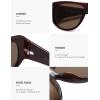 imageSOJOS Vintage Retro Oversized Big Aviator Polarized Sunglasses Womens Men SJ2615Brown Frame Brown Lens