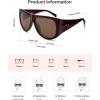 imageSOJOS Vintage Retro Oversized Big Aviator Polarized Sunglasses Womens Men SJ2615Brown Frame Brown Lens