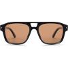 imageSOJOS Retro Square Polarized Aviator Sunglasses Womens Mens Trendy Rectangle Shades SJ2604BlackLight Brown
