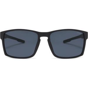 imageSOJOS Polarized Sunglasses for Driving Outdoor Sports  Square UV Protection Shades Men WomenMatte BlackGrey