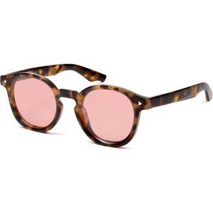 imageSOJOS Retro Polarized Round Sunglasses Womens Mens Vintage Panto Sun Glasses 70s 80s 90s Circle Shades SJ2378Tortoise