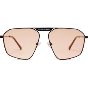 imageSOJOS Trendy Aviator Sunglasses Womens Mens Retro Shades Metal Frame Lentes De Sol Para Mujer SJ1212 BlackRed