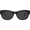 imageSOJOS Ocean Collection Classic Polarized Square Sunglasses for Women Men Recycled Plastic Frame EcoFriendly UV400 BloomBlackGrey