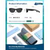 imageSOJOS Ocean Collection Classic Polarized Square Sunglasses for Women Men Recycled Plastic Frame EcoFriendly UV400 BloomBlackGrey