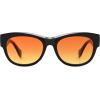 imageSOJOS Ocean Collection Classic Polarized Square Sunglasses for Women Men Recycled Plastic Frame EcoFriendly UV400 BloomBlackOrange