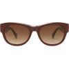 imageSOJOS Ocean Collection Classic Polarized Square Sunglasses for Women Men Recycled Plastic Frame EcoFriendly UV400 BloomBrownBrown